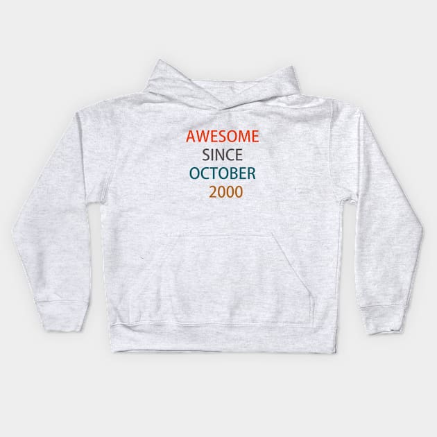 Awesome Since October Kids Hoodie by lmohib